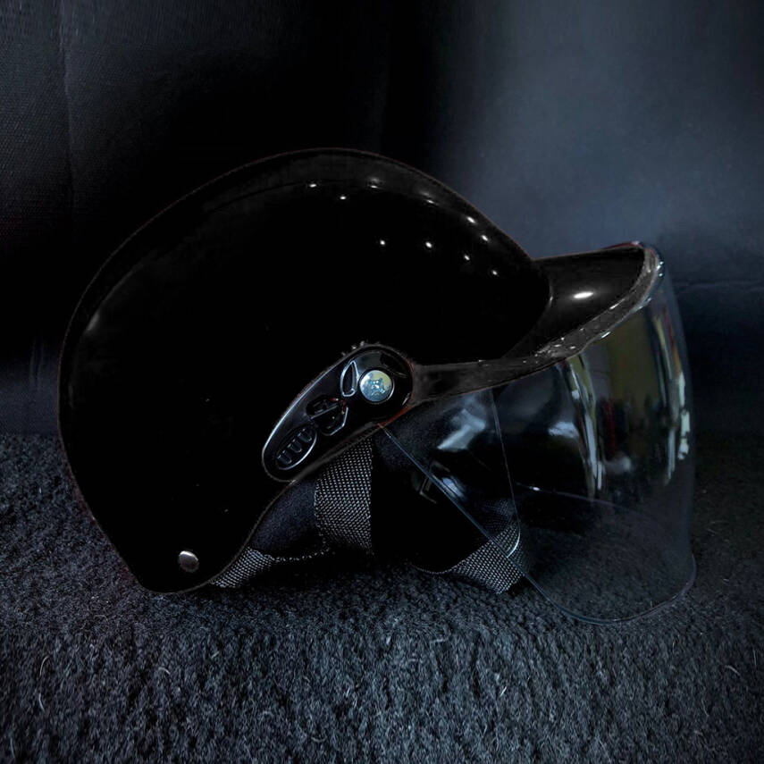 PH-810 JOKEY KASK CAMLI KIRILMAZ SİYAH - 1